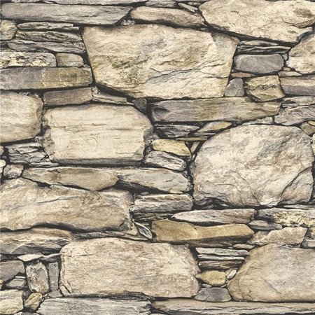 NUWALLPAPER NuWallpaper NU2065 Hadrian Stone Wall Peel & Stick Wallpaper NU2065